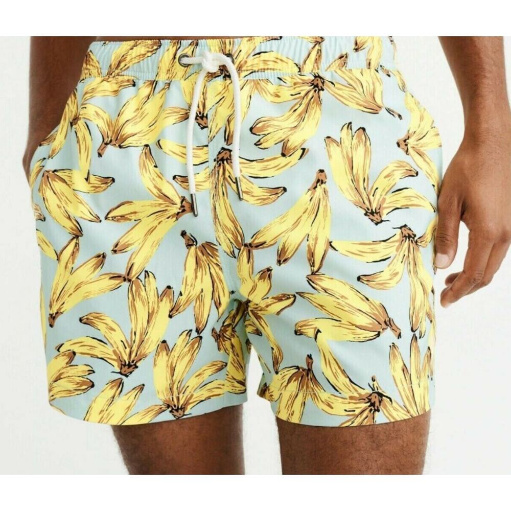 Abercrombie & Fitch BANANAS 5" Swim Trunks | XL | New!
